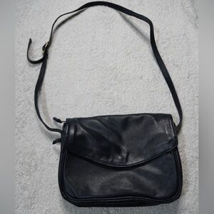 De Bun Elegant navy blue Leather Shoulder Bag